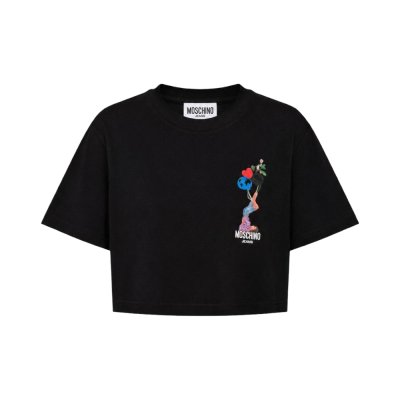 THE PRINTED COTTON JERSEY CROP TOP